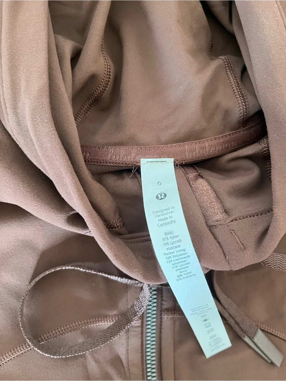 lululemon athletica Brown Hooded Full-Zip Jacket - Picture 2 of 4